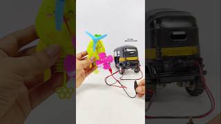 DC Motor fan Powered by Auto Rickshaw  How to Make Mini Fan with DC motor  Fan without Capacitor [upl. by Lander]