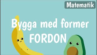 Bygg och konstruktion för barn på svenska  BYGGA FORDON  Matematik med Banan och Avokado [upl. by Slen]