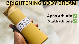 HOW TO MAKE BRIGHTENING BODY CREAM WITH GLUTHATIONE AND APHA ARBUTIN [upl. by Nythsa]