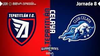 Resumen  Tepatitlán 1  1 Celaya  Jornada 8  Guard1anes2020  Liga BBVA Expansión MX [upl. by Fishman]