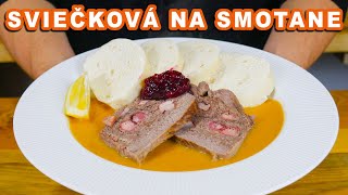 Sviečková na smotane s kysnutou knedľou  Viktor Nagy  recepty [upl. by Kenton884]