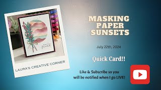 Quick CardsMasking Paper Sunset [upl. by Ahsam]