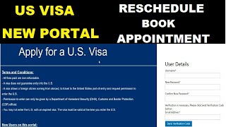 How To Reschedule USA Visa Appointment With New Portal  Book US Visa Appointment on new website [upl. by Hutchings]