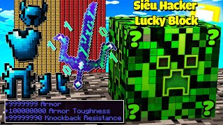 MINI GAME  SIÊU HACKER LUCKY BLOCK BEDWARS  NOOB SỞ HỮU THANH KIẾM VÀ BỘ GIÁP CỦA SIÊU HACKER [upl. by Adnelg]