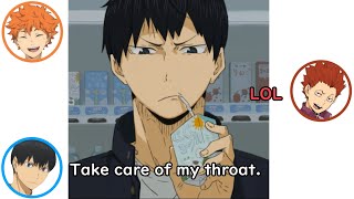 Eng sub Kageyama is confused by Hinatas English ability  Haikyuu radio [upl. by Che]