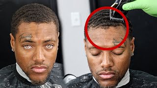 Client Pays 250 FOR THIS HAIRCUT 360 WAVES LOW BALD TAPER HAIRCUT TUTORIAL [upl. by Ngo]