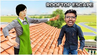 ROOFTOP ESCAPE FROM MY CREEPY PARENTS  Schoolboy Runaway  Maddy Telugu Gamer [upl. by Zacharie]