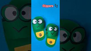 Easy Slippers Craft New Creative Craft ideas for kids slippers trending youtube shorts viral [upl. by Tomasine863]