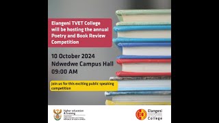 Elangeni TVET College Annual Poetry amp Book Review Competiton [upl. by Onirotciv]