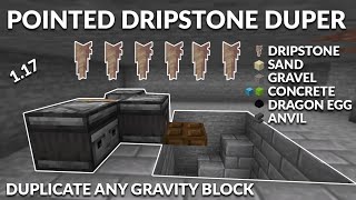 Minecraft Pointed Dripstone Duper  SandConcrete Duper  Duplicate any Gravity Block  117 [upl. by Iolenta]