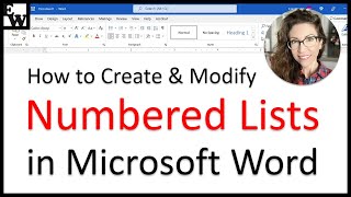 How to Create and Modify Numbered Lists in Microsoft Word [upl. by Elwira]