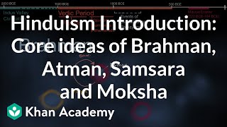 Hinduism Introduction Core ideas of Brahman Atman Samsara and Moksha  History  Khan Academy [upl. by Lotsyrc]