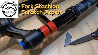 How to repair a Mountain Bike Fork Stanchion Scratch [upl. by Naira]