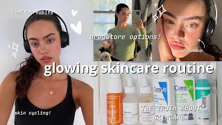 2023 skincare routine  GLOWY drugstore skin cycling [upl. by Oirasor]