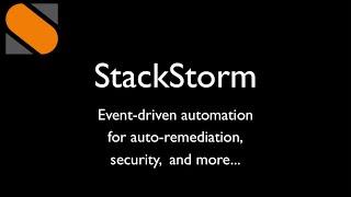 StackStorm 101  EventDriven Automation [upl. by Nosnor]