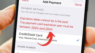 Expiration date cannot be in the pastthe payment card expiration year must be between 2024 and 2044 [upl. by Phillida524]