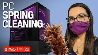 PC Performance  How to Clean off PC Dust AND Free Up Disk Space 🖥🚿 DIY in 5 Ep 122 [upl. by Yllek]