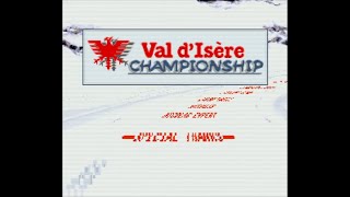 Val dIsere Championship  Super Nintendo Entertainment System  Intro amp Title Screen [upl. by Hildick]