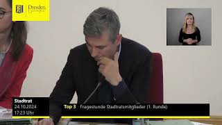 staDDrat am 24 Oktober 2024 Veit Böhm fragt zur Carolabrücke [upl. by Verda]