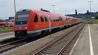 127 6 bakken DB 612 naar München halteren in Kempten [upl. by Fonville]