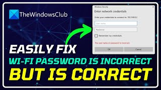 WiFi password incorrect but is correct in Windows 11 [upl. by Ailatan]