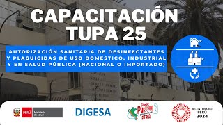 Capacitación TUPA 25  DIGESA [upl. by Ammann]