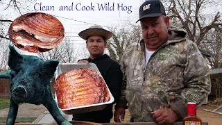 How to Smoked BBQ Wild Hog Ribs Recipe [upl. by Campy]