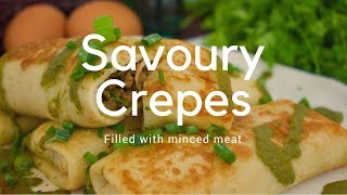 SAVOURY MINCED MEAT CREPES [upl. by Kaylyn]