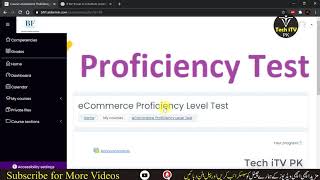 TEVTA eCommerce Proficiency Level Test 01 group e  TevTa Virtual Employment free online course [upl. by Shifra]