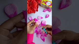 Lotus Flower🪷❤️Foam sheet craft ideas shorts crafts [upl. by Nauqas]