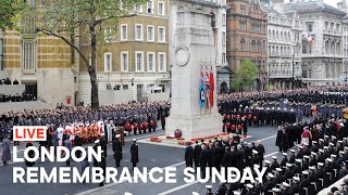 London Remembrance Sunday Live from The Cenotaph [upl. by Naffets]