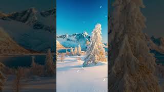 Snowy Landscapes amp Cozy Cottages of Norway nature travel extremeweather [upl. by Gardia]