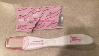 TTC Baby Number Three  Cycle 2 9DPO LIVE PREGNANCY TEST filmed January 3 2017 [upl. by Droflim328]