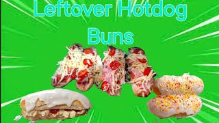 Hotdog  hotdog  hot diggity dog  Making the best use of leftovers pizza icedbuns jamampcreambuns [upl. by Norym702]