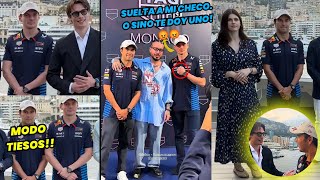 Checo Pérez Alexandra Daddario Max Verstappen Nicholas Galitzine J Balvin En el GP de Monaco [upl. by Cyd]