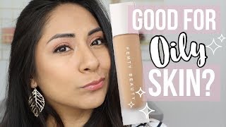 Fenty Foundation For Oily Skin Wear Test It Oxidizes Shade 290 [upl. by Nahtam435]