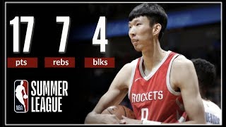 Zhou Qi周琦 vs NETs NBA Summer League HIGHLIGHTS 17PTS 4BLKS  18712 [upl. by Akoek]