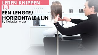 Leren Knippen 11 Horizontale  1 Lengte Lijn  boblijn  by Natasja Keijzer [upl. by Nottnerb]