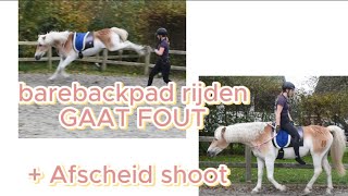 eerste video afscheid shoot nikki gaat met barebackpad rijden GAAT FOUT vlog Gallopandgo [upl. by Enaoj]