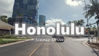 Driving in Downtown Honolulu Hawaii  4K60fps [upl. by Duffie]