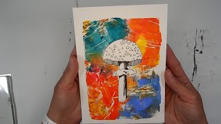 Gel Plate and Ink  Easy Tutorial [upl. by Huntley160]