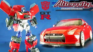 Transformers Alternity Optimus Prime Nissan GTR transformation fyp fypシ toys vlog [upl. by Niletac]