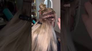 Hair Extensions Tutorial Styling with Hair Wefts and ClipIns [upl. by Eladnyl]