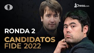 Nakamura gana y vuelve al torneo Ronda 2  Torneo de Candidatos 2022 Madrid [upl. by Conni]