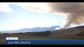 Fire crews on Elk Fire in Wyoming brace for strong winds [upl. by Elleiad]