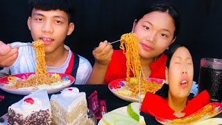 3x spicy ramen noodles challenge gone wrong😭😭 pet dukhera birami vye😩😩mukbang [upl. by Yendyc96]