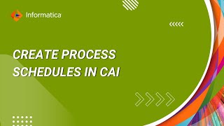 How to Create Process Schedules in CAI [upl. by Arerrac]