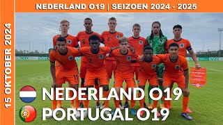 Vriendschappelijk  Samenvatting Nederland O19  Portugal O19 dinsdag 15 oktober 2024 [upl. by Dyche]