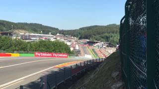 View from Raidillon exit Eau Rouge at 2015 Belgian Grand Prix [upl. by Drucilla]