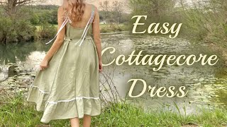 DIY Easy Summer Dress  Beginner Friendly Tutorial  No Zipper  Its Super Adjustable [upl. by Yesmar]